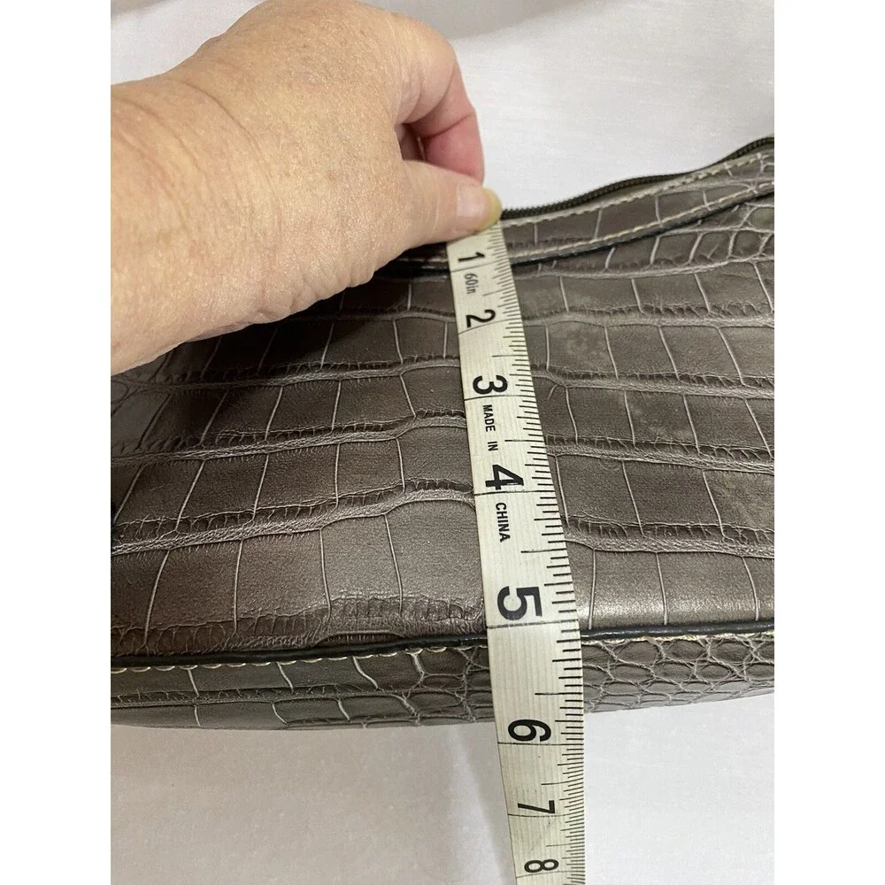 Tommy Hilfiger Small Bag Silver Purse Shoulder Bag Alligator Pattern